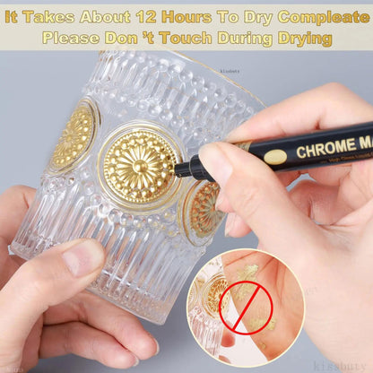 Reflective Chrome Marker Pens, Metallic Paint for DIY Car Styling, Crafts & Custom Designs