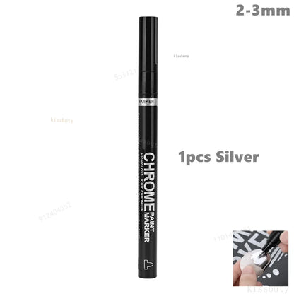 Reflective Chrome Marker Pens, Metallic Paint for DIY Car Styling, Crafts & Custom Designs
