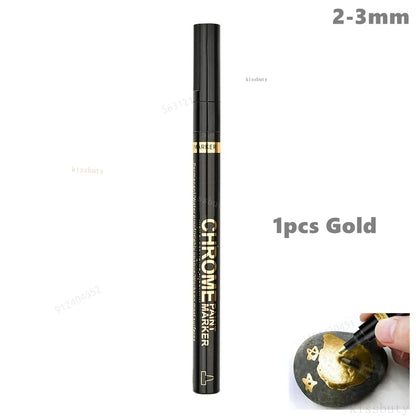 Reflective Chrome Marker Pens, Metallic Paint for DIY Car Styling, Crafts & Custom Designs