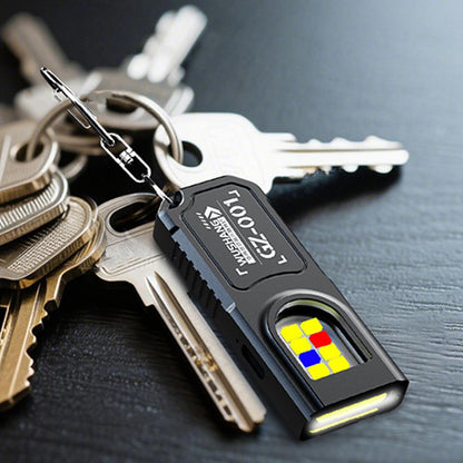 USB Rechargeable Keychain Flashlight  Compact Mini Work Light for Camping, Walking, and Pocket Use Set