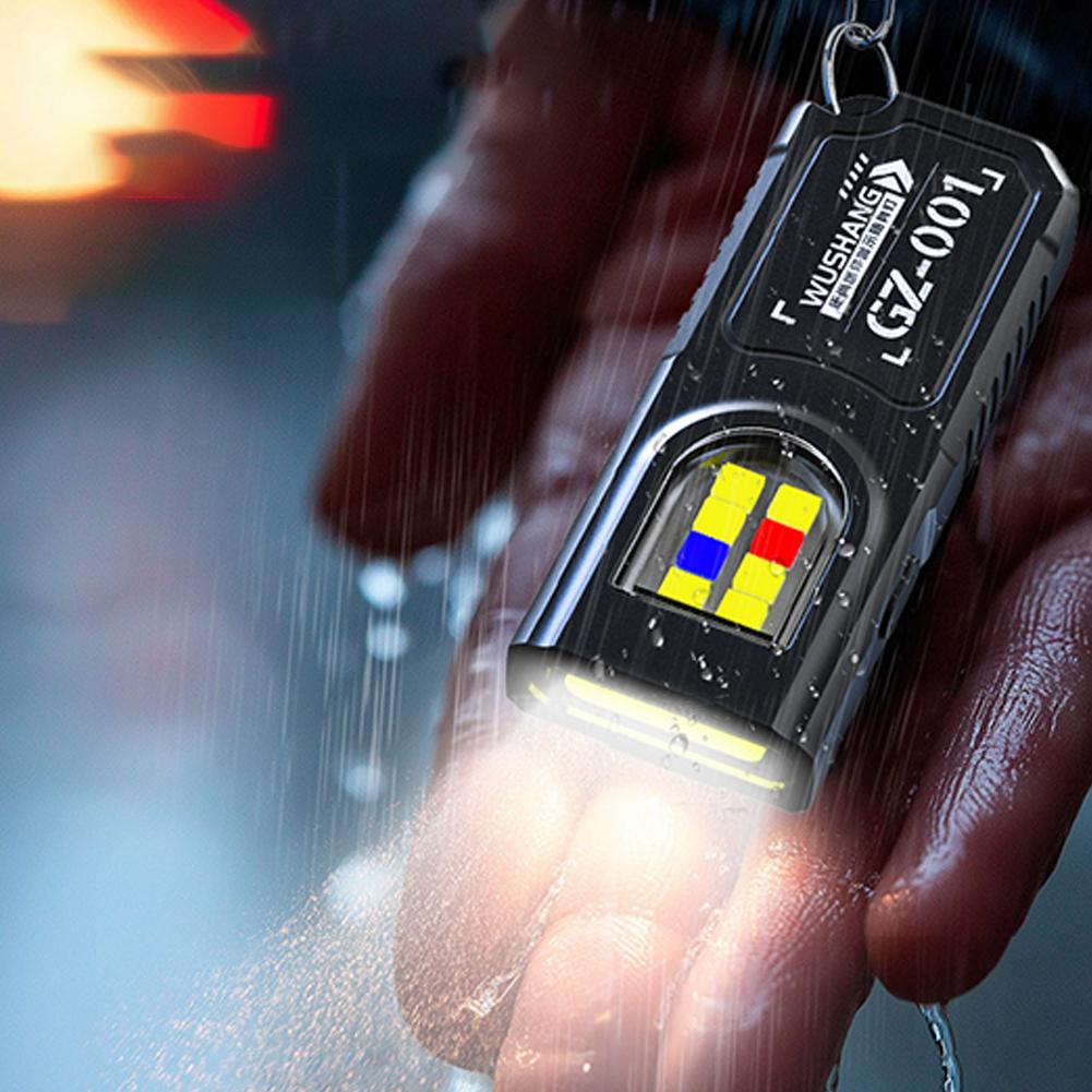 USB Rechargeable Keychain Flashlight  Compact Mini Work Light for Camping, Walking, and Pocket Use Set