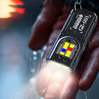 USB Rechargeable Keychain Flashlight  Compact Mini Work Light for Camping, Walking, and Pocket Use Set