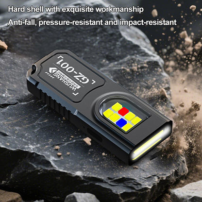 USB Rechargeable Keychain Flashlight  Compact Mini Work Light for Camping, Walking, and Pocket Use Set