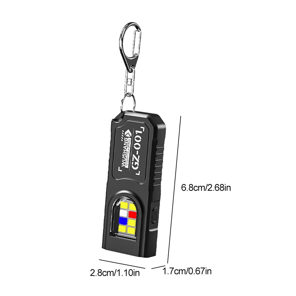 USB Rechargeable Keychain Flashlight  Compact Mini Work Light for Camping, Walking, and Pocket Use Set