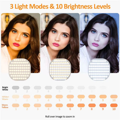 Rechargeable Selfie Light Clip On LED Phone Fill Light for TikTok Live Streaming and Video Conferencing