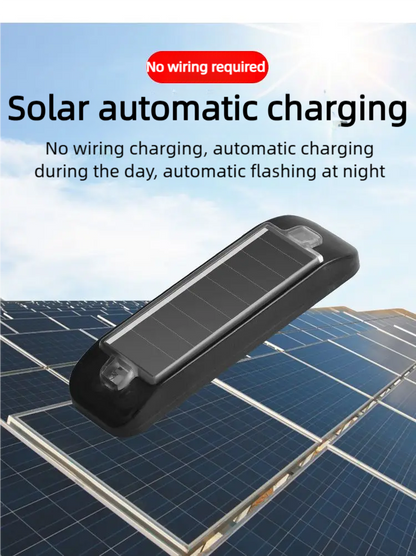 Solar Powered Car Anti Theft Warning Light LED Strobe Alarm for Car Security