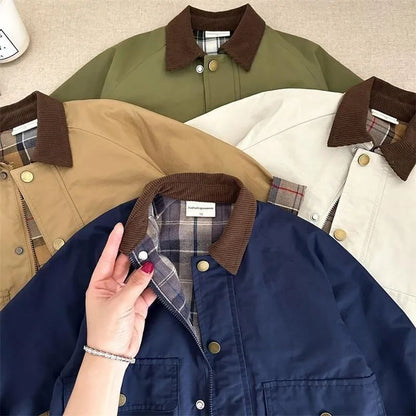 Kids Patchwork Trench Jacket – Casual Cargo Style Coat for Babies & Toddlers (1–10Y)