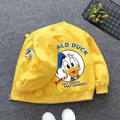 Donald Duck Kids Cartoon Jacket – Cute Autumn Windbreaker Coat for Boys & Girls (0–6Y)
