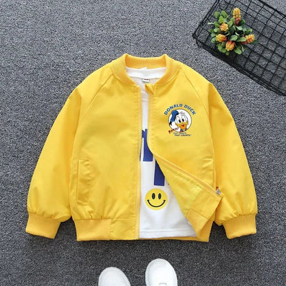 Donald Duck Kids Cartoon Jacket – Cute Autumn Windbreaker Coat for Boys & Girls (0–6Y)