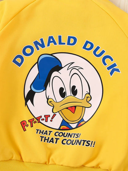 Donald Duck Kids Cartoon Jacket – Cute Autumn Windbreaker Coat for Boys & Girls (0–6Y)