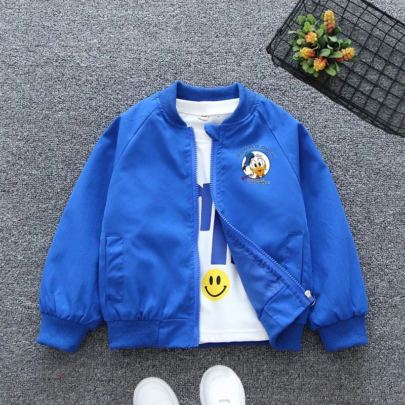 Donald Duck Kids Cartoon Jacket – Cute Autumn Windbreaker Coat for Boys & Girls (0–6Y)