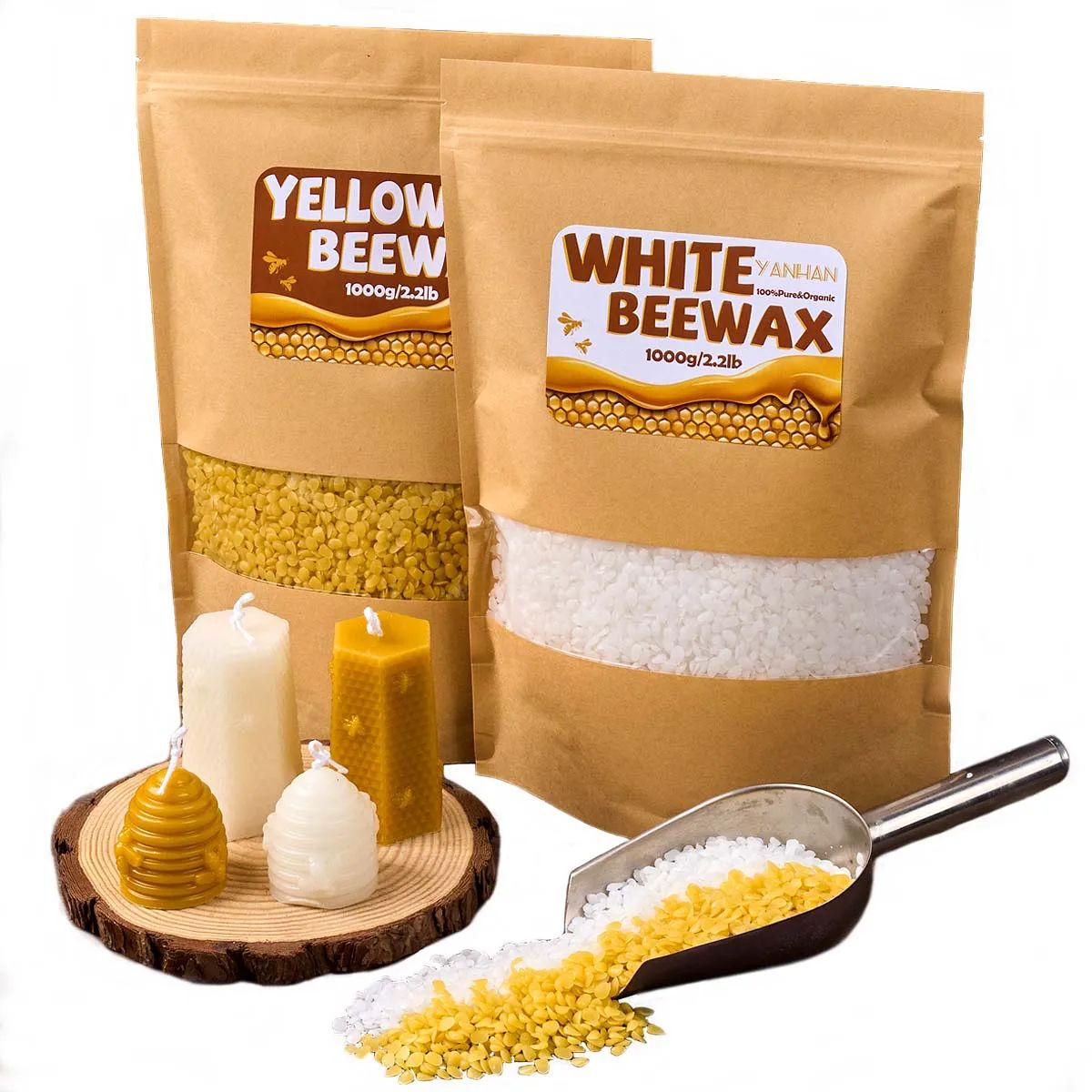Pure Natural Granular Beeswax for Candle Making