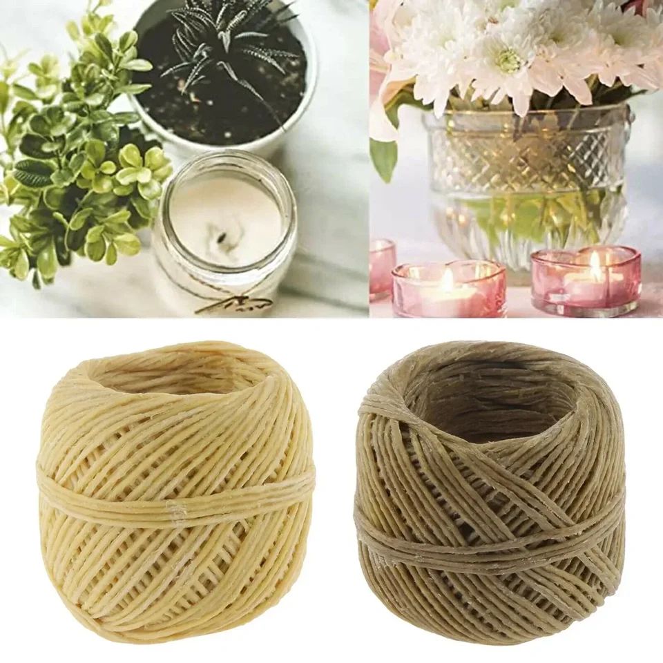 Organic Beeswax Coated Hemp Candle Wick Roll