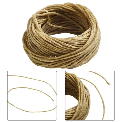 Organic Beeswax Coated Hemp Candle Wick Roll