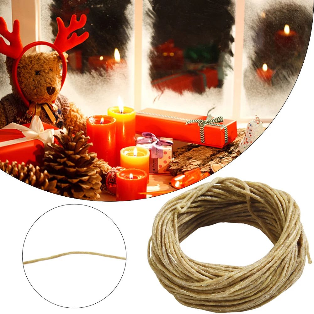 Organic Beeswax Coated Hemp Candle Wick Roll