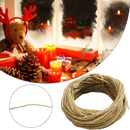 Organic Beeswax Coated Hemp Candle Wick Roll