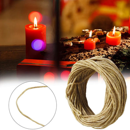 Organic Beeswax Coated Hemp Candle Wick Roll