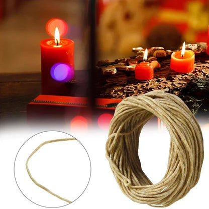Organic Beeswax Coated Hemp Candle Wick Roll