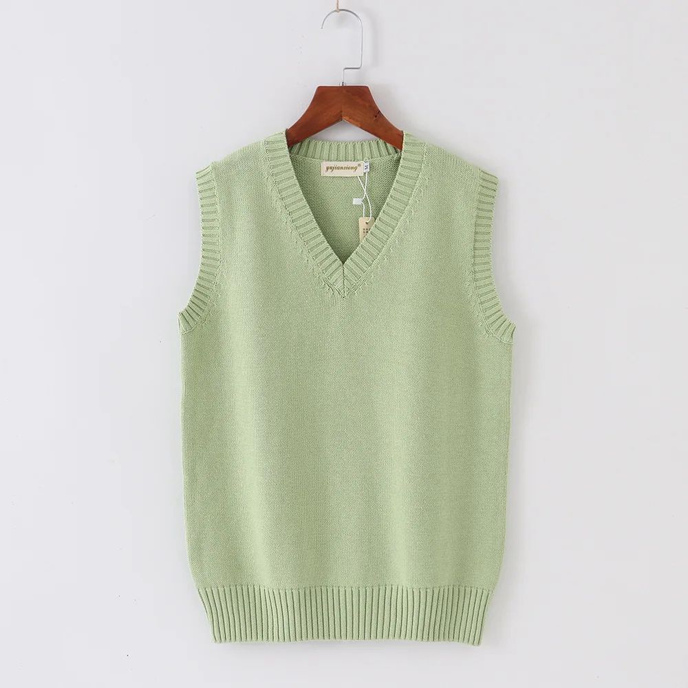 Japanese JK School Uniform Sweater Vest – Cute Anime V-Neck Knit Cosplay Vest for Girls & Women