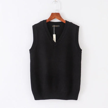 Japanese JK School Uniform Sweater Vest – Cute Anime V-Neck Knit Cosplay Vest for Girls & Women