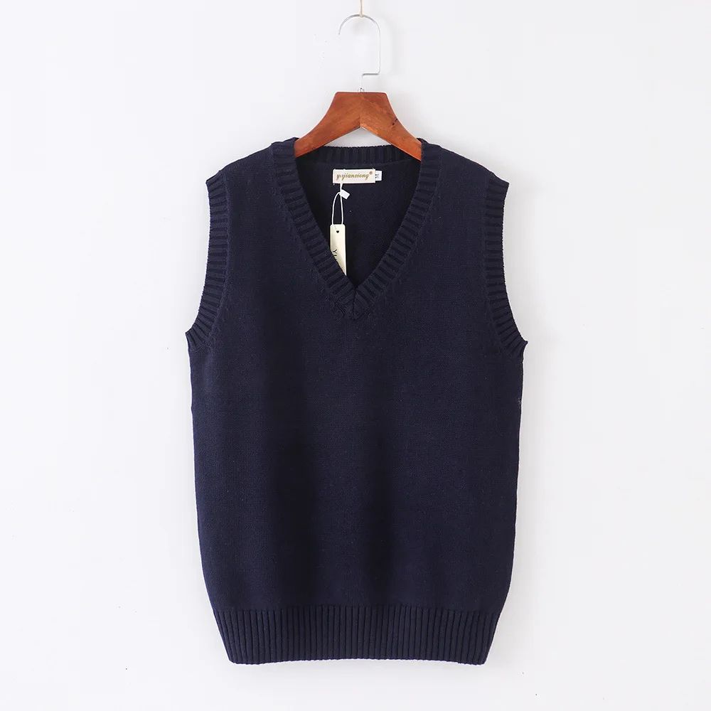 Japanese JK School Uniform Sweater Vest – Cute Anime V-Neck Knit Cosplay Vest for Girls & Women