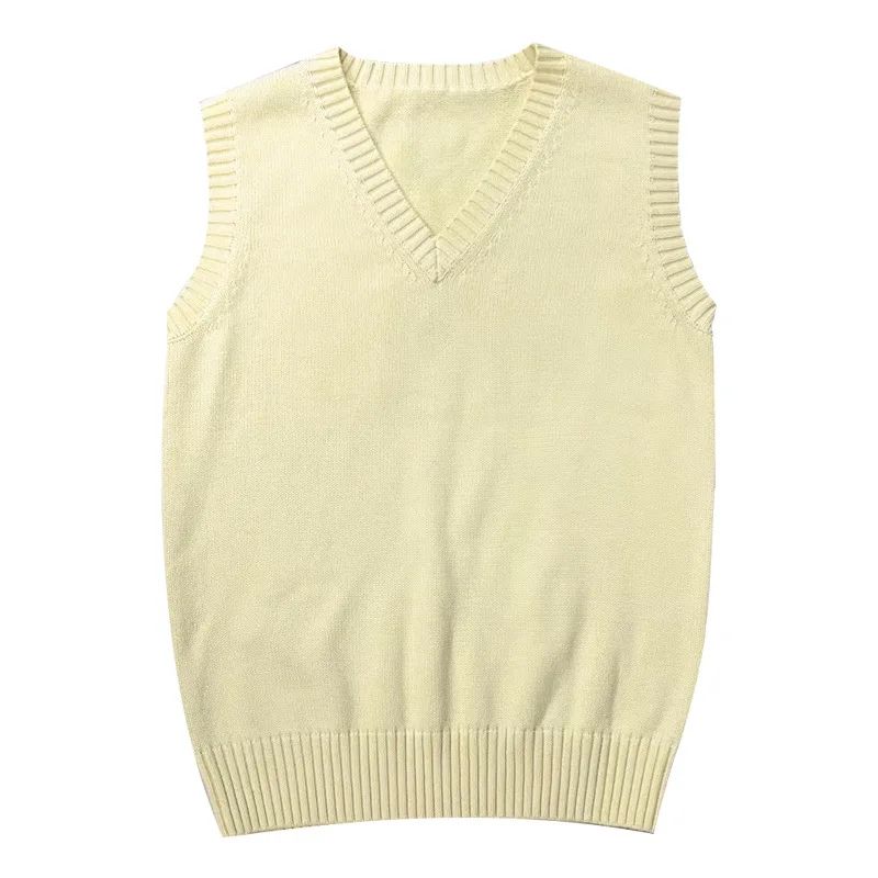 Japanese JK School Uniform Sweater Vest – Cute Anime V-Neck Knit Cosplay Vest for Girls & Women