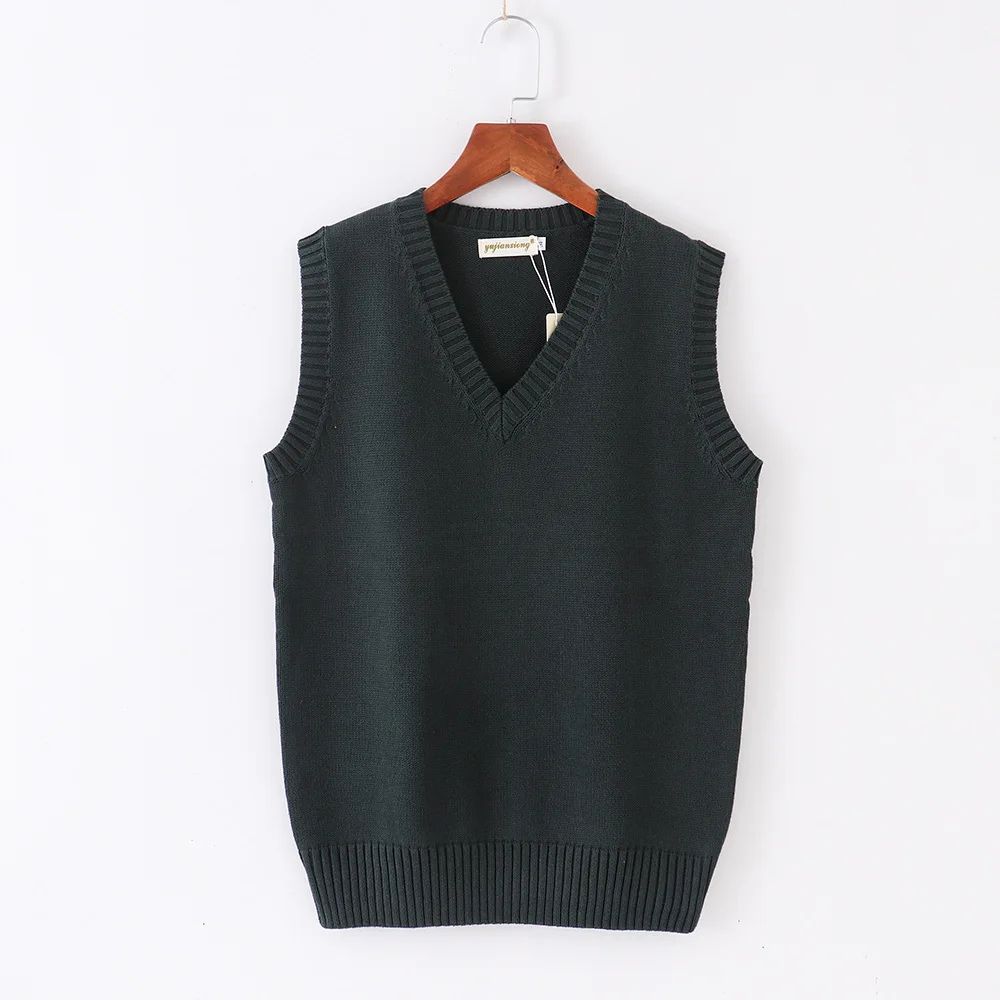 Japanese JK School Uniform Sweater Vest – Cute Anime V-Neck Knit Cosplay Vest for Girls & Women