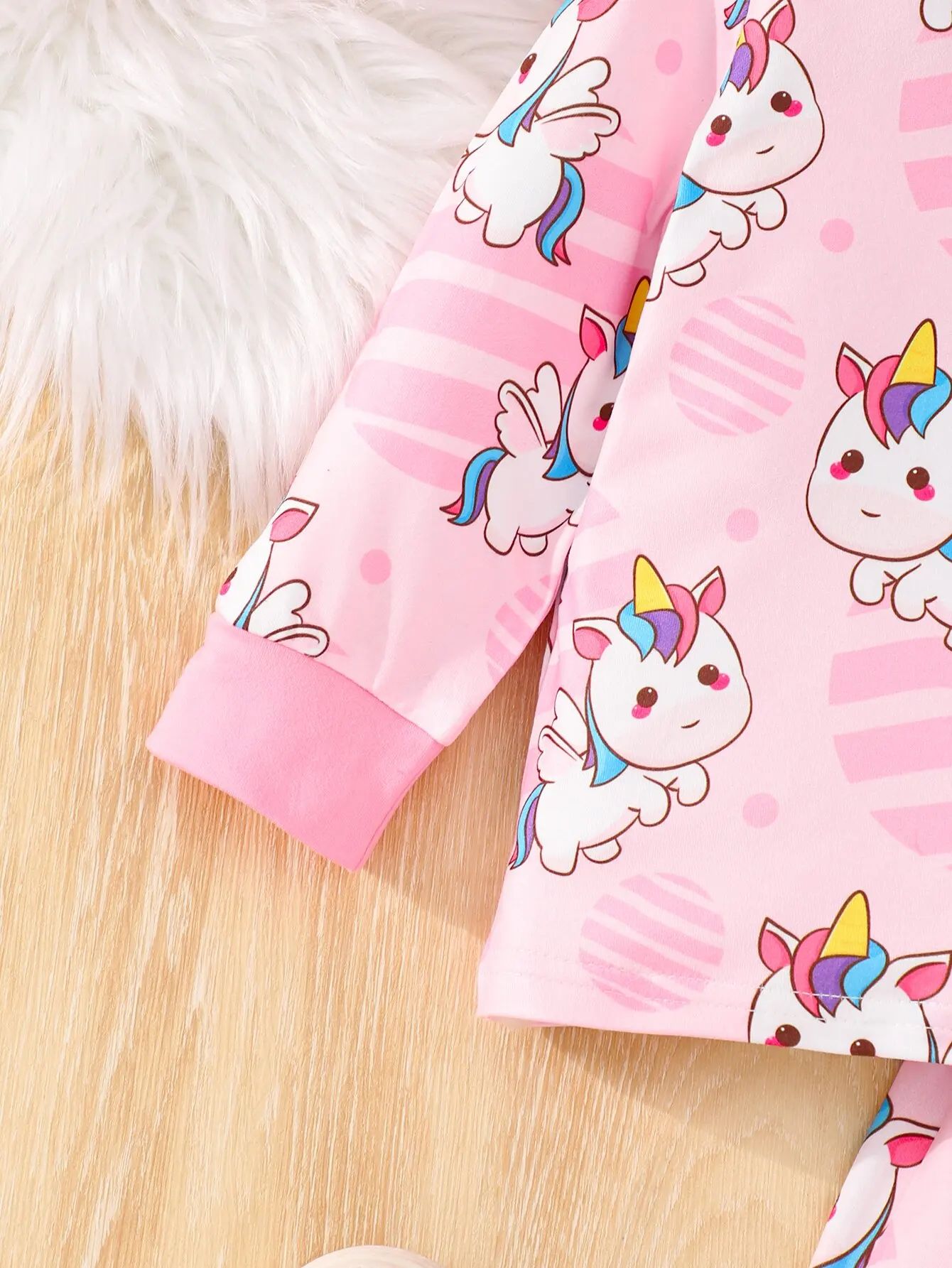 Rainbow Unicorn Baby Girl Pajamas Set – Soft Cotton Unicorn Pajamas for Girls Two-Piece Sleepwear