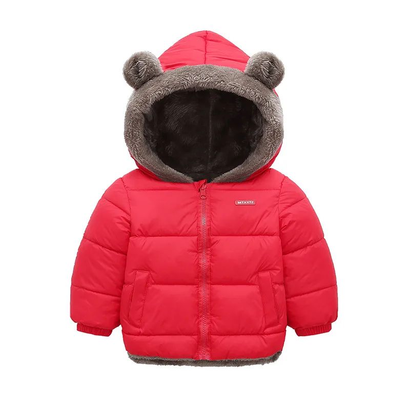 Reversible Cartoon Hooded Baby Winter Coat – Plush Toddler Fleece Jacket