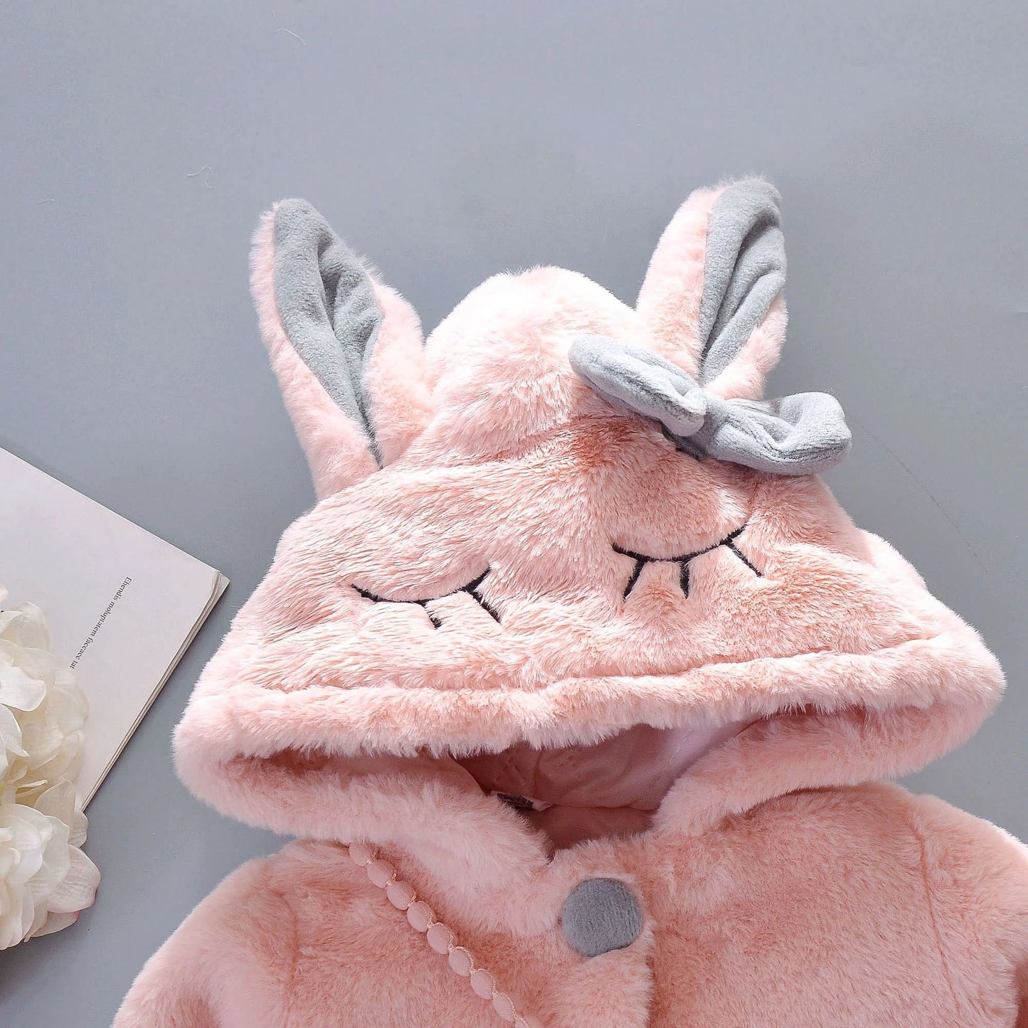 CozyHug Baby Girl Winter Coat – Cute Hooded Cold Protection Jacket with Matching Mini Bag