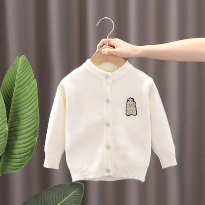 Spring Garden baby girl cardigan in Soft Cotton Knit for Toddlers