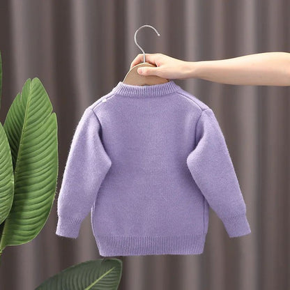 Spring Garden baby girl cardigan in Soft Cotton Knit for Toddlers