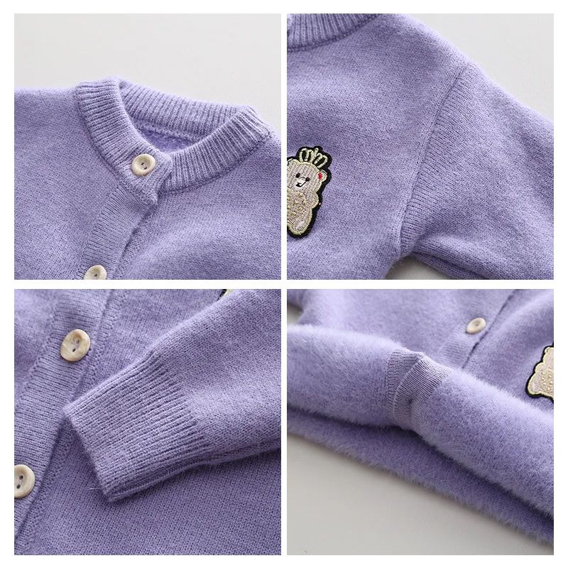 Spring Garden baby girl cardigan in Soft Cotton Knit for Toddlers