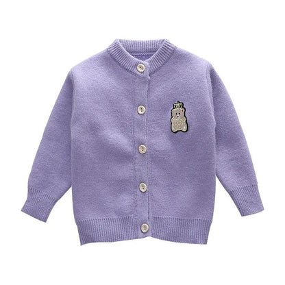 Spring Garden baby girl cardigan in Soft Cotton Knit for Toddlers