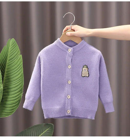 Spring Garden baby girl cardigan in Soft Cotton Knit for Toddlers