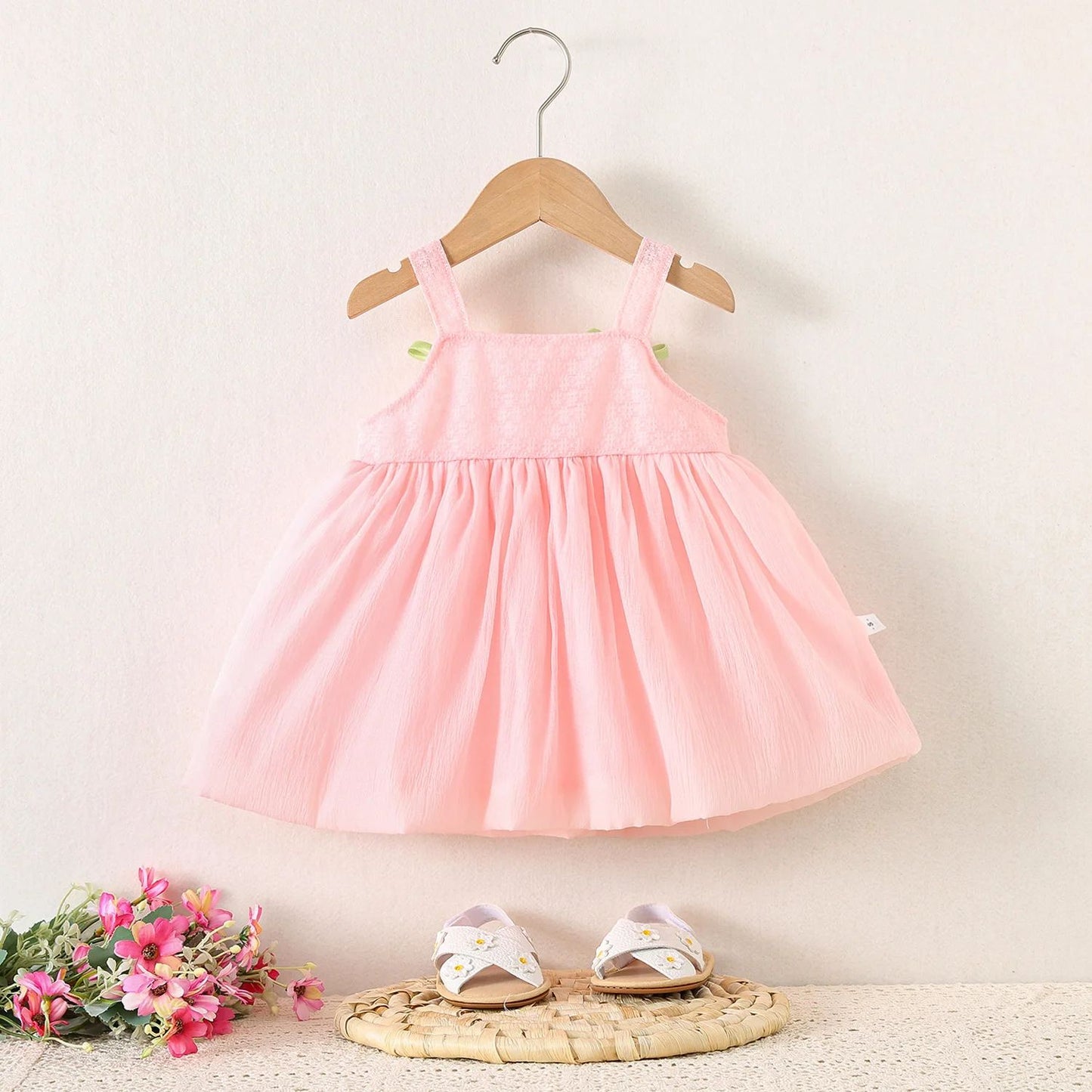 Tulip Mesh Baby Girl Summer Dress – Toddler Princess Flower Girl Party Dress