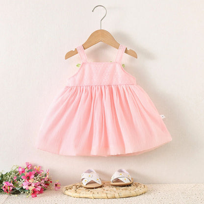 Tulip Mesh Baby Girl Summer Dress – Toddler Princess Flower Girl Party Dress