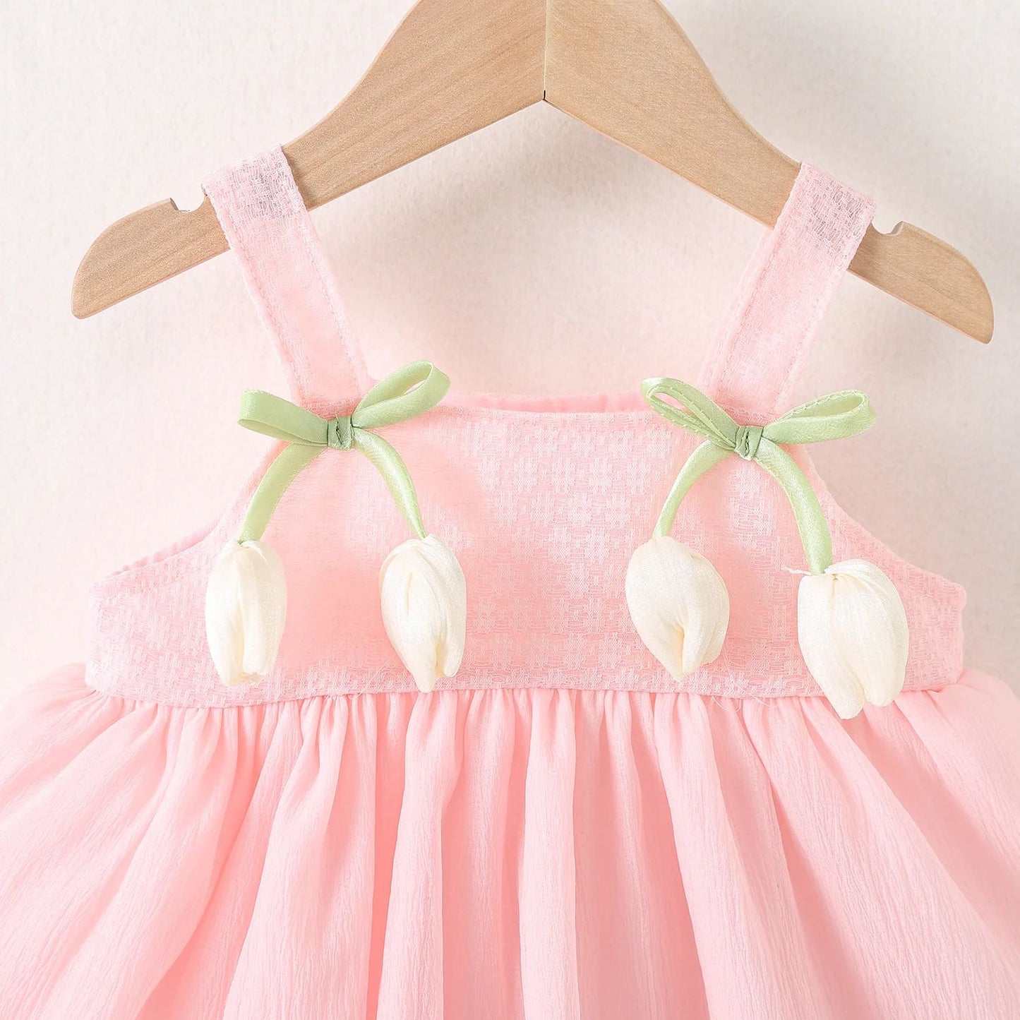 Tulip Mesh Baby Girl Summer Dress – Toddler Princess Flower Girl Party Dress