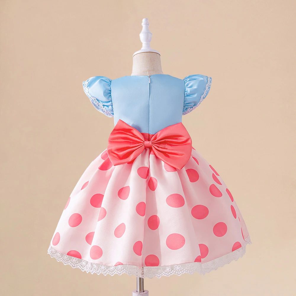 Baby Girl Polka Dot Princess Tutu Dress for Birthday, Baptism & Party