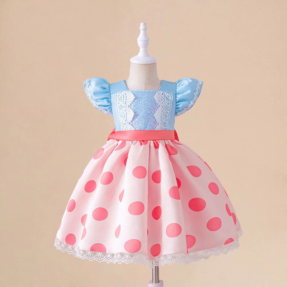 Baby Girl Polka Dot Princess Tutu Dress for Birthday, Baptism & Party