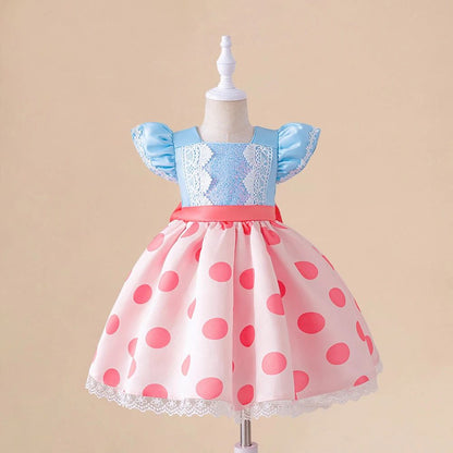 Baby Girl Polka Dot Princess Tutu Dress for Birthday, Baptism & Party
