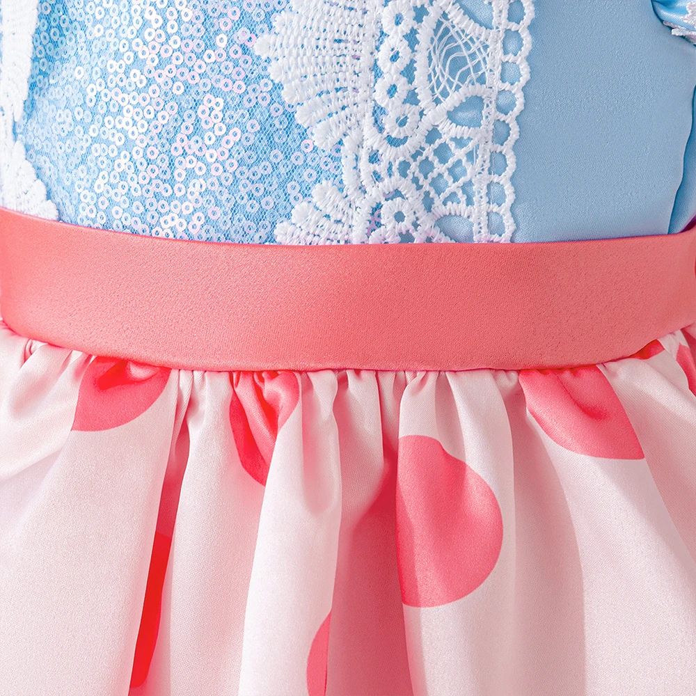 Baby Girl Polka Dot Princess Tutu Dress for Birthday, Baptism & Party