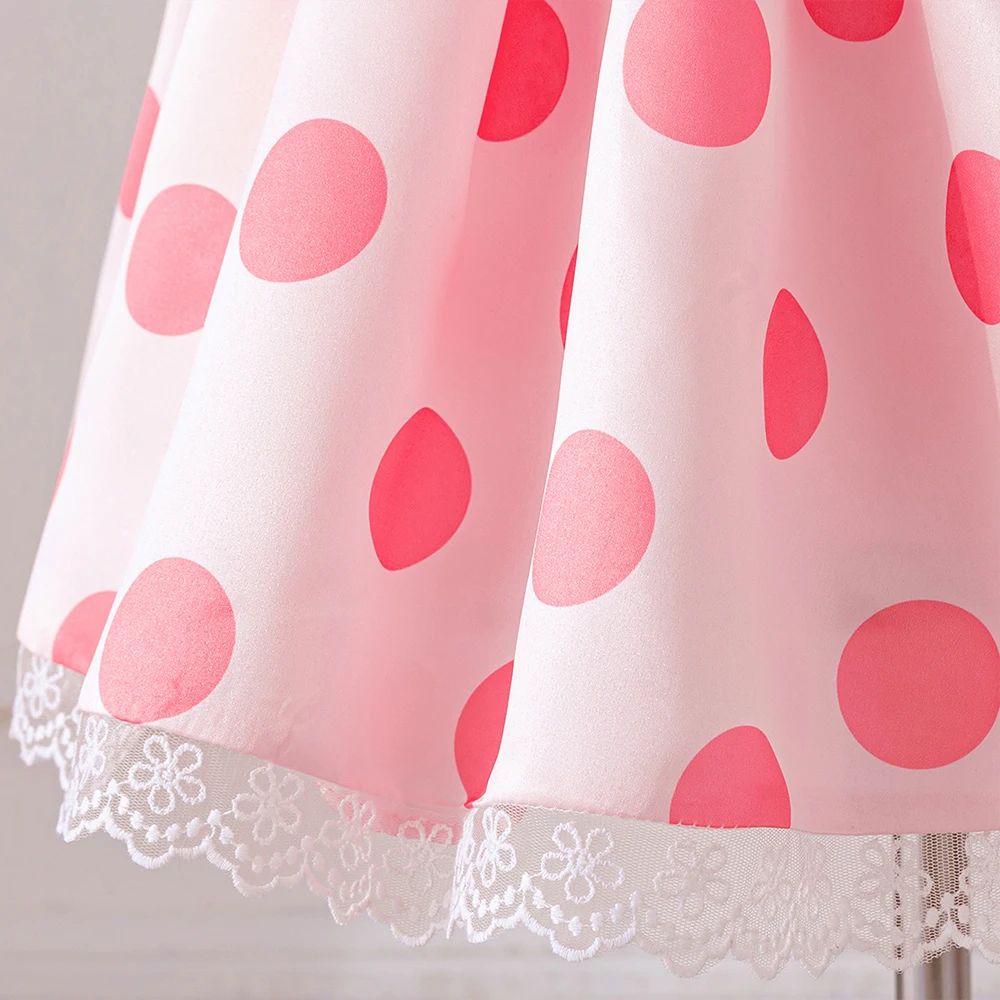 Baby Girl Polka Dot Princess Tutu Dress for Birthday, Baptism & Party
