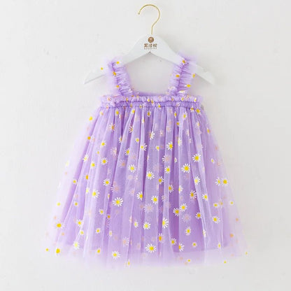 Daisy Princess Toddler Girl Dress for Birthdays, Weddings & Summer Parties