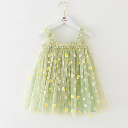 Daisy Princess Toddler Girl Dress for Birthdays, Weddings & Summer Parties