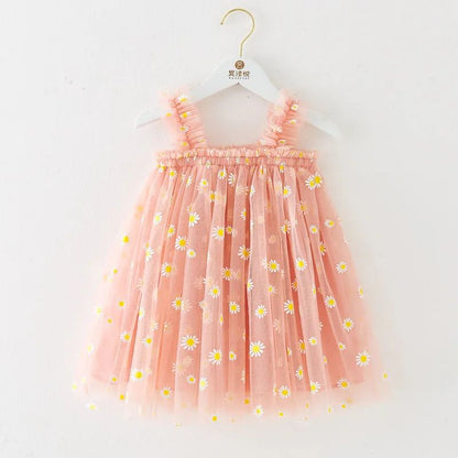 Daisy Princess Toddler Girl Dress for Birthdays, Weddings & Summer Parties