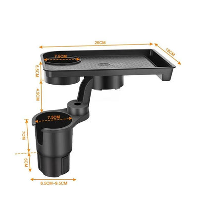 Multi-Functional Vehicle Console Expander with Integrated Dining Tray