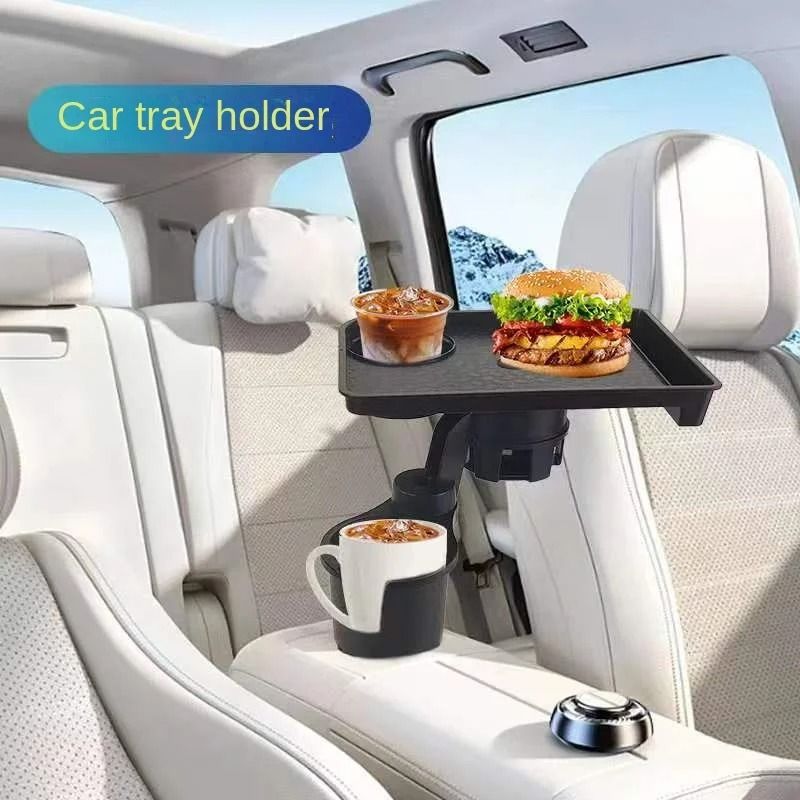 Multi-Functional Vehicle Console Expander with Integrated Dining Tray