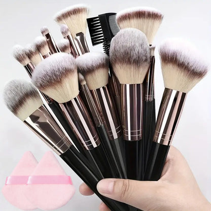 Soft Kabuki Makeup Brushes Set 20pcs Professional Foundation Blending Tools