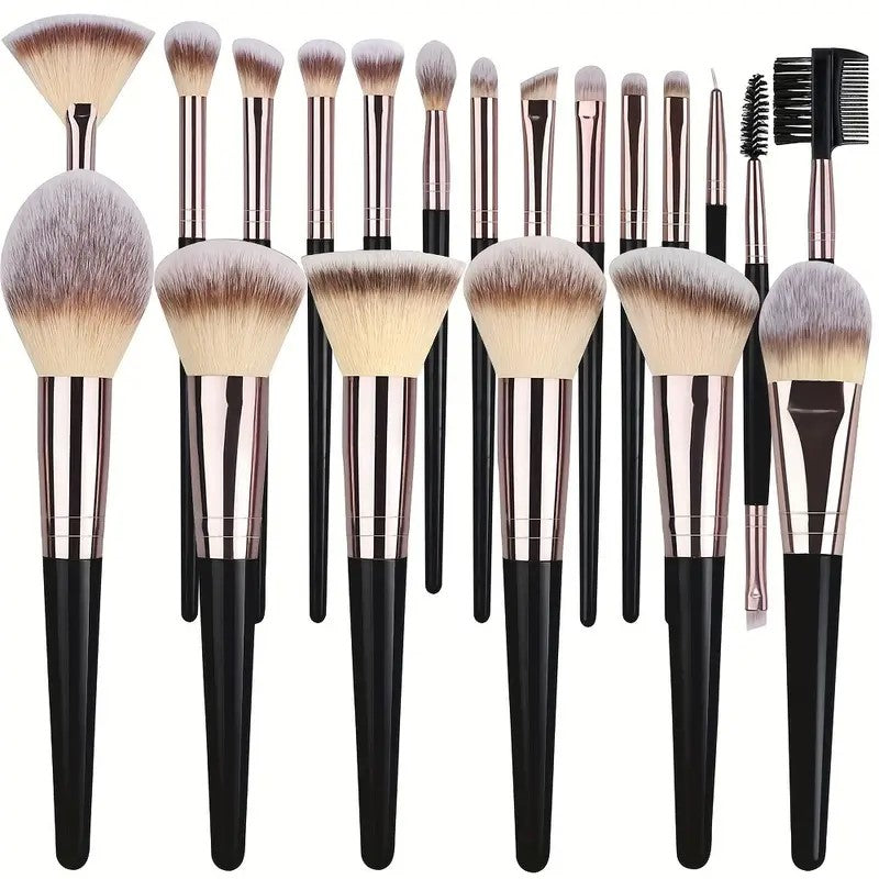 Soft Kabuki Makeup Brushes Set 20pcs Professional Foundation Blending Tools